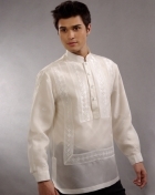 Men's Barong Cream Jusi fabric 100324 Cream Men's Barong Cream Jusi fabric 100324 Cream